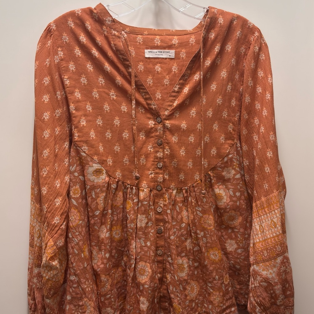 Spell and the gypsy Utopia Blouse in cinnamon - Picture 3 of 5
